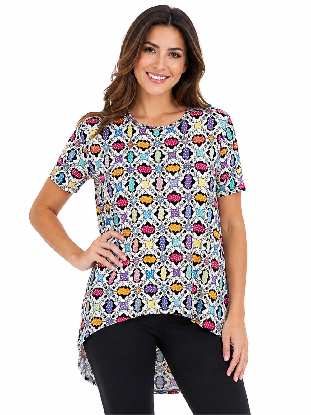 LuLaRoe Disney Minnie Mouse Irma Tunic Top Womens M Oversized Casual NWT